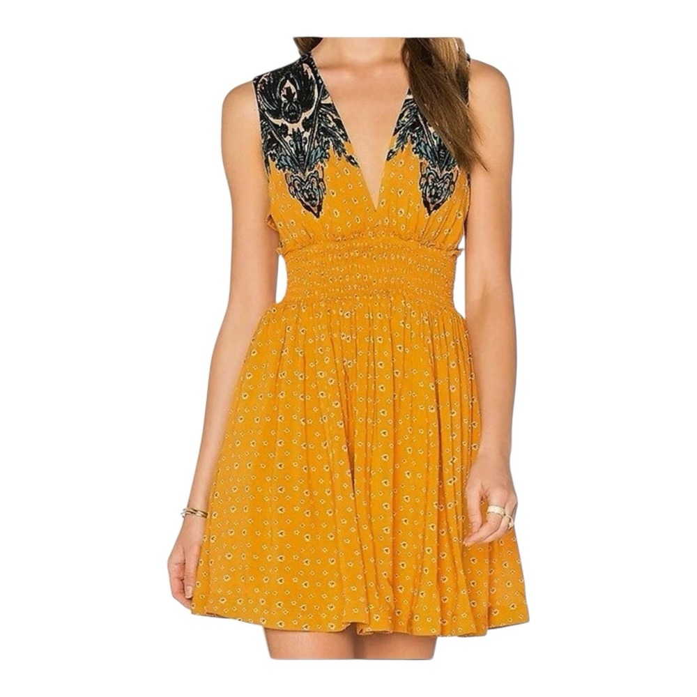 Free People Walking Through My Dreams‎ Dress Goldensun Combo Size SP